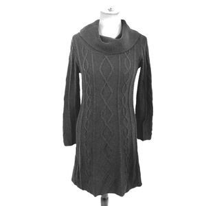 EUC- Cynthia Rowley Merino Wool Blend Cable Knit Cowl Neck Dress